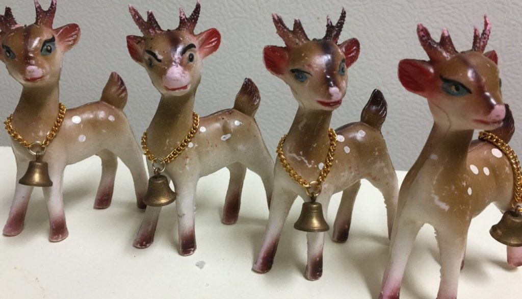 plastic christmas reindeer