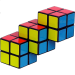 three rubik's cube 2x2