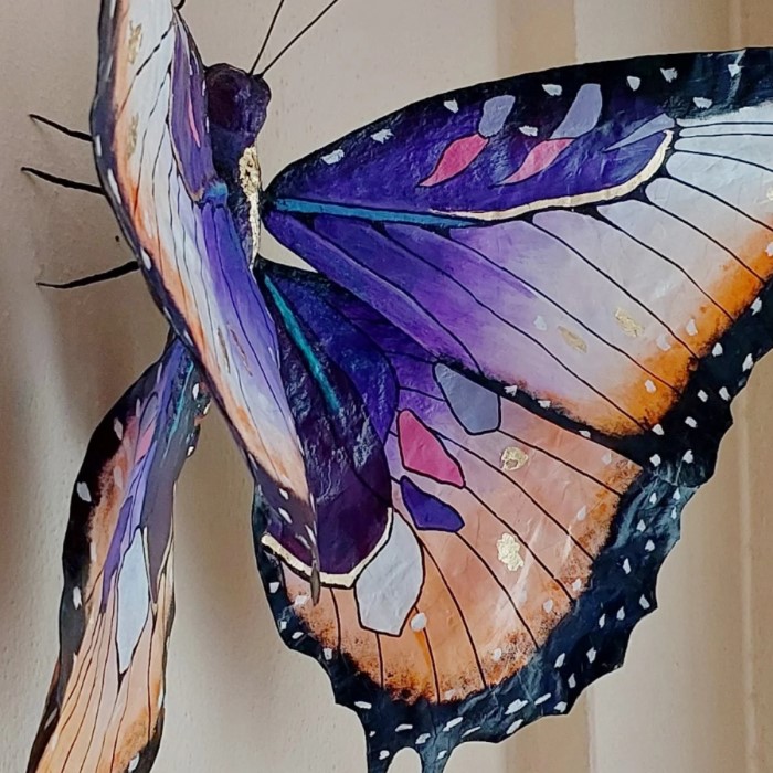 butterfly paper mache
